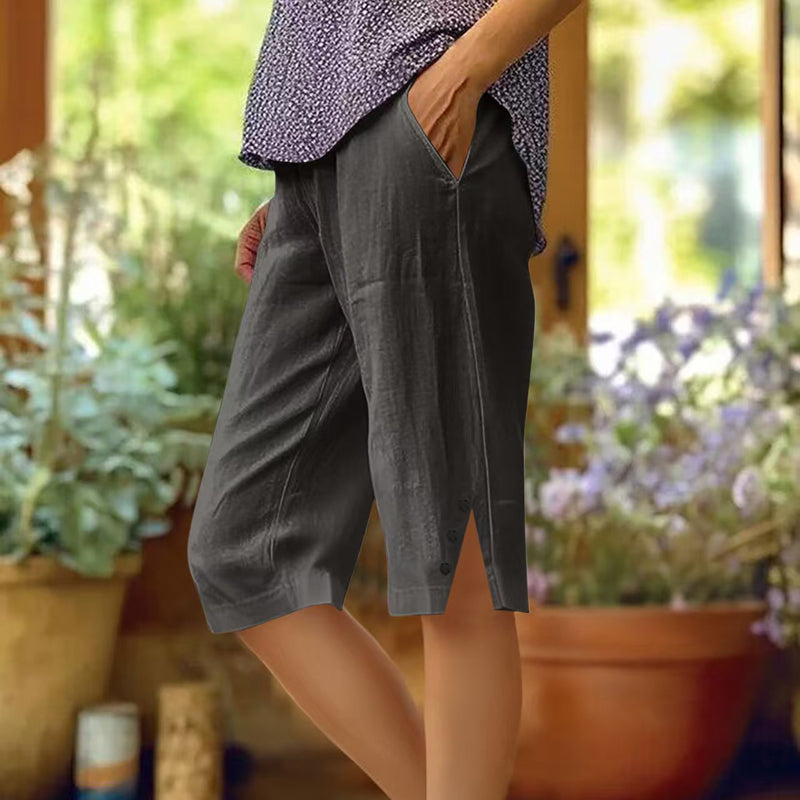 【Cotton and Linen】Solid Color Casual Pants