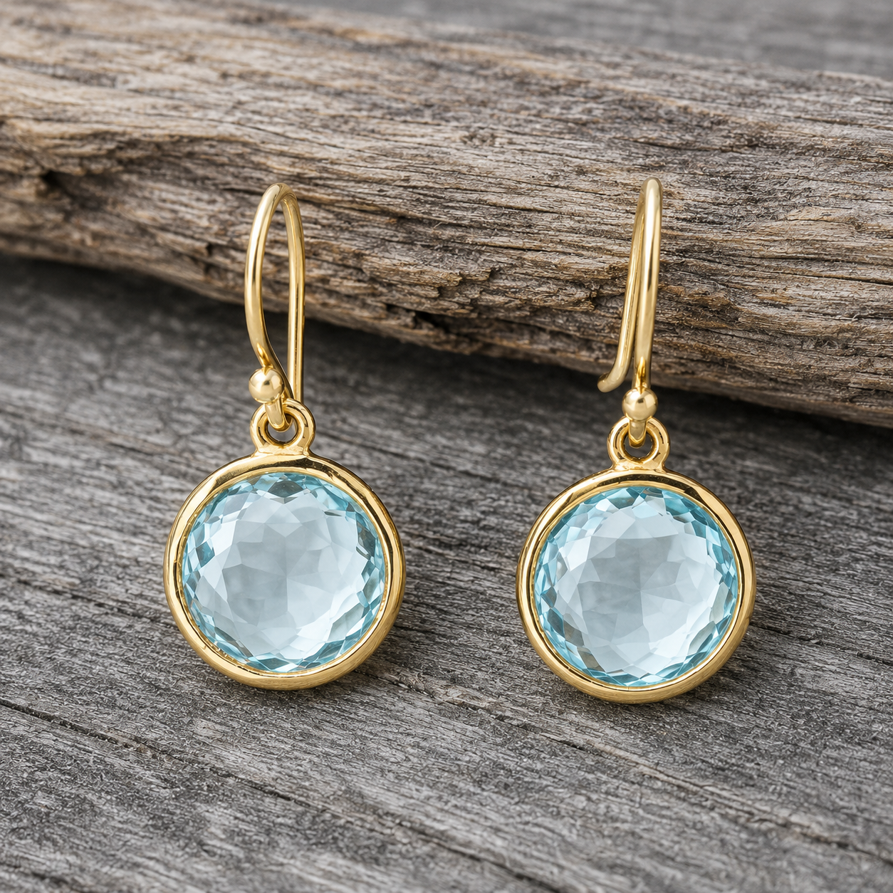 Vintage Blue Crystal Earrings
