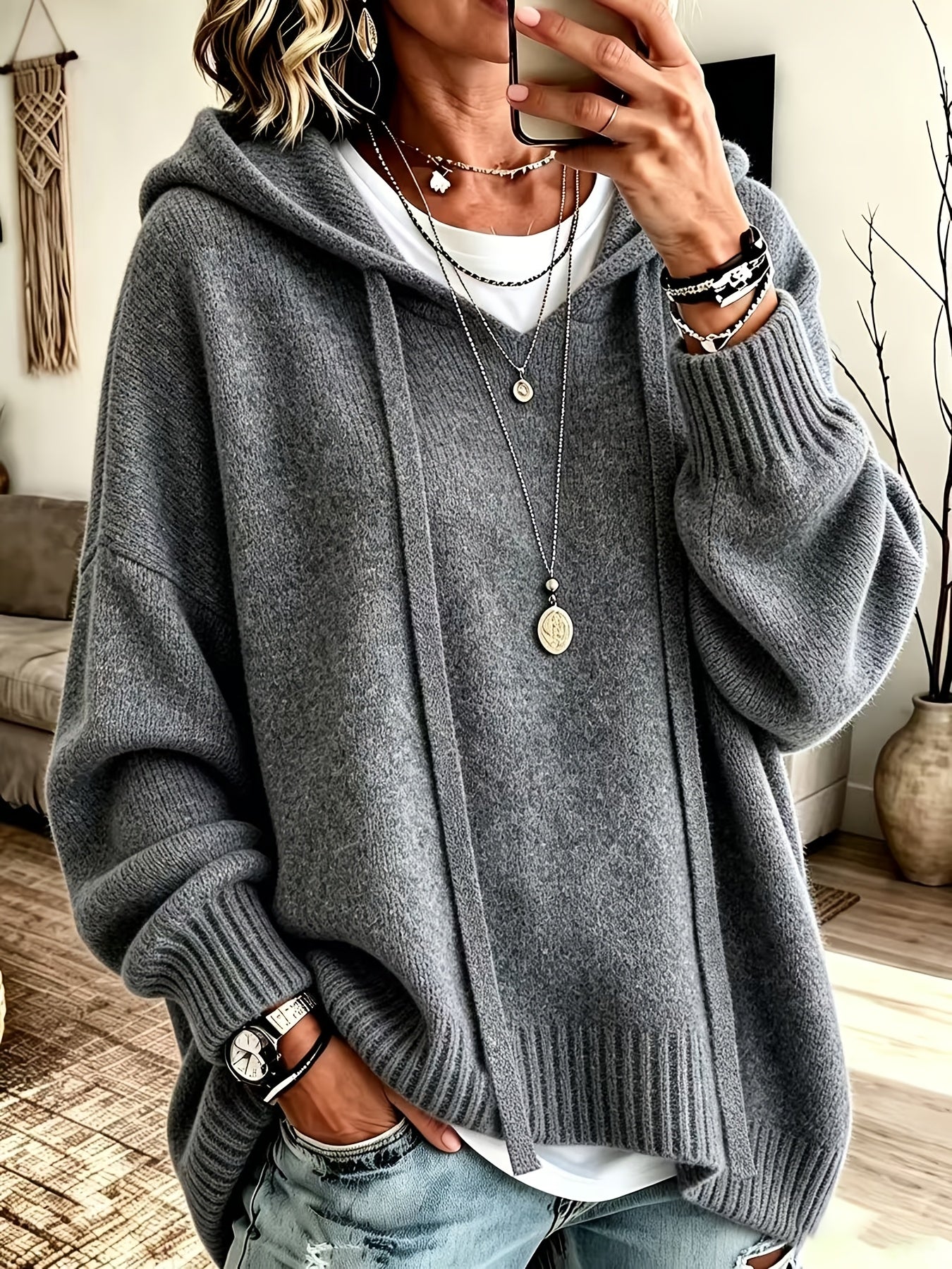 Averelle™ | Casual Loose Fit Hooded Sweater