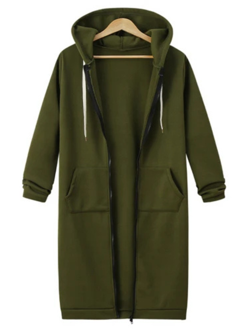 Evelina™ | Relaxed Fit Long Zip Hoodie