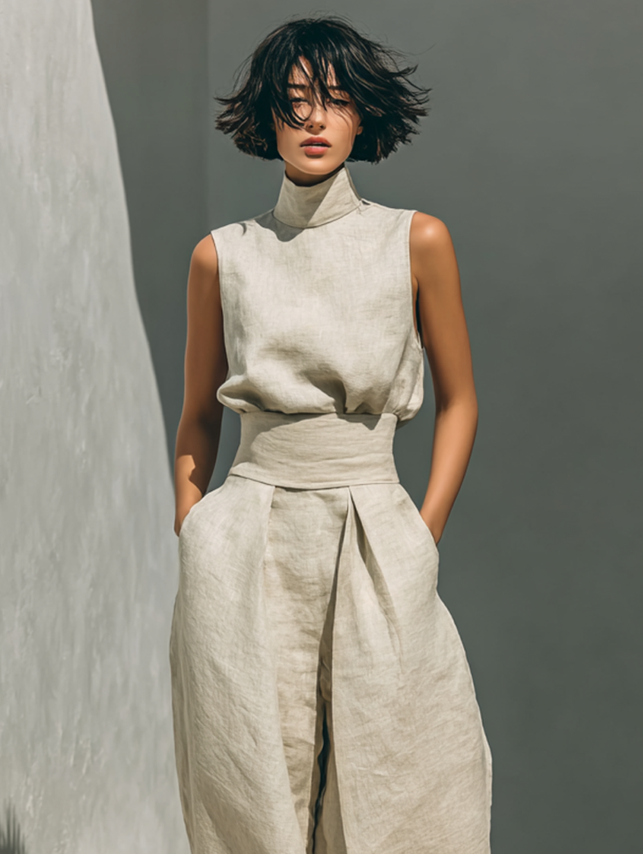 Venancia™ | Minimalist Set Top and Wide Pants