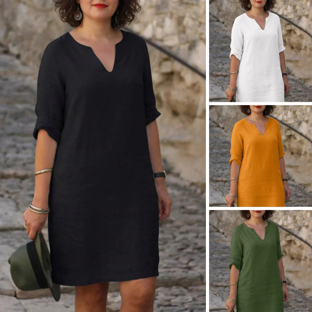 Coraline - Relaxed V-Neck Dress