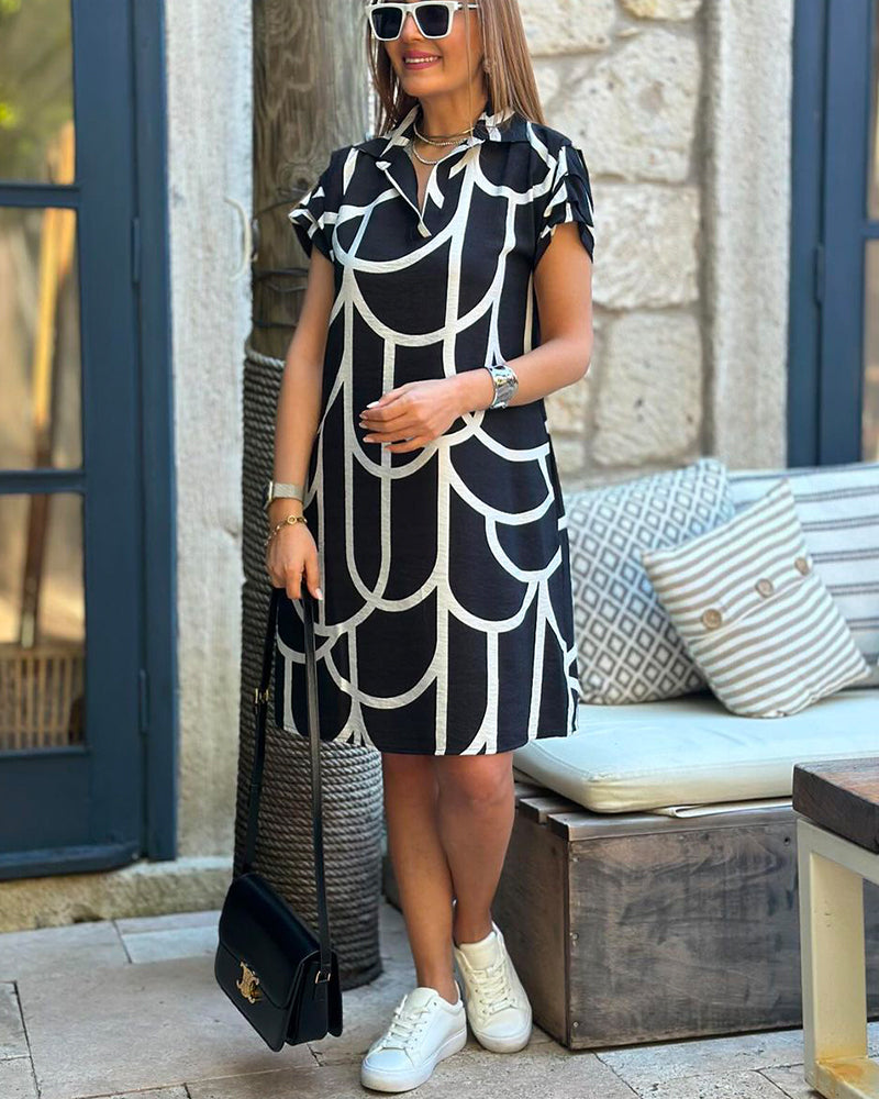 Clarity™ | Modern Geometric Everyday Casual Dress