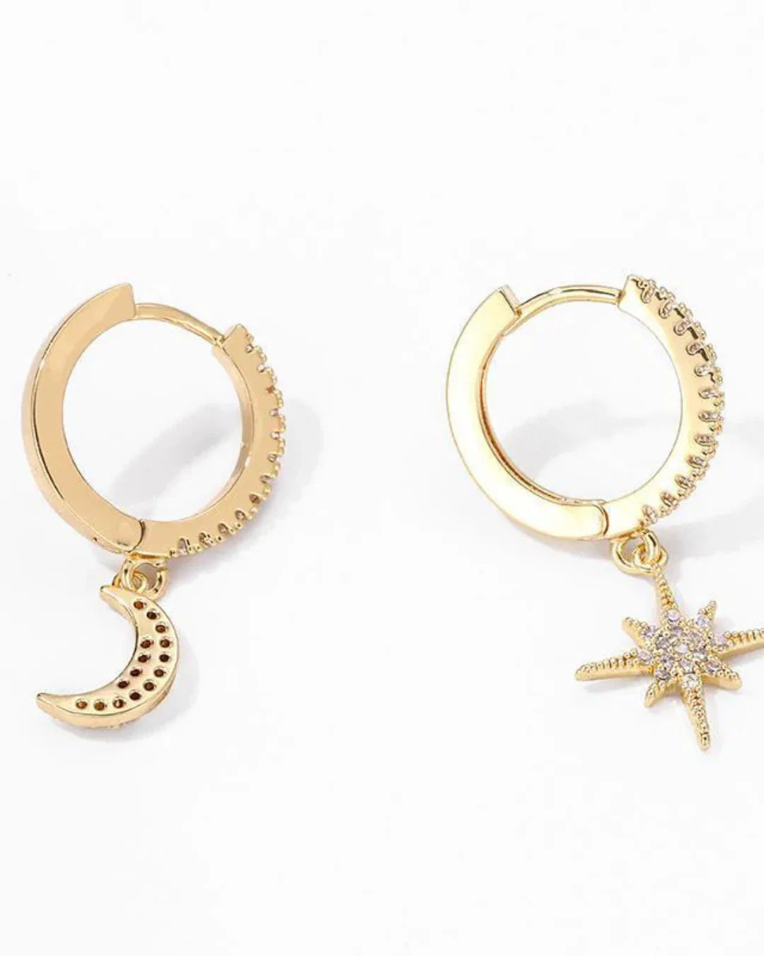 Zora | Sterling Silver Star Hoops