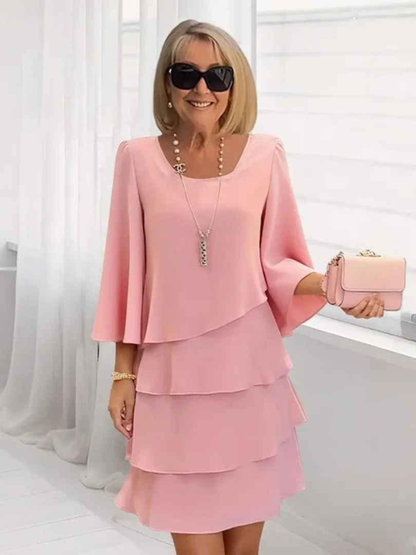 Linda™ | Elegant Ruffled Hem Dress