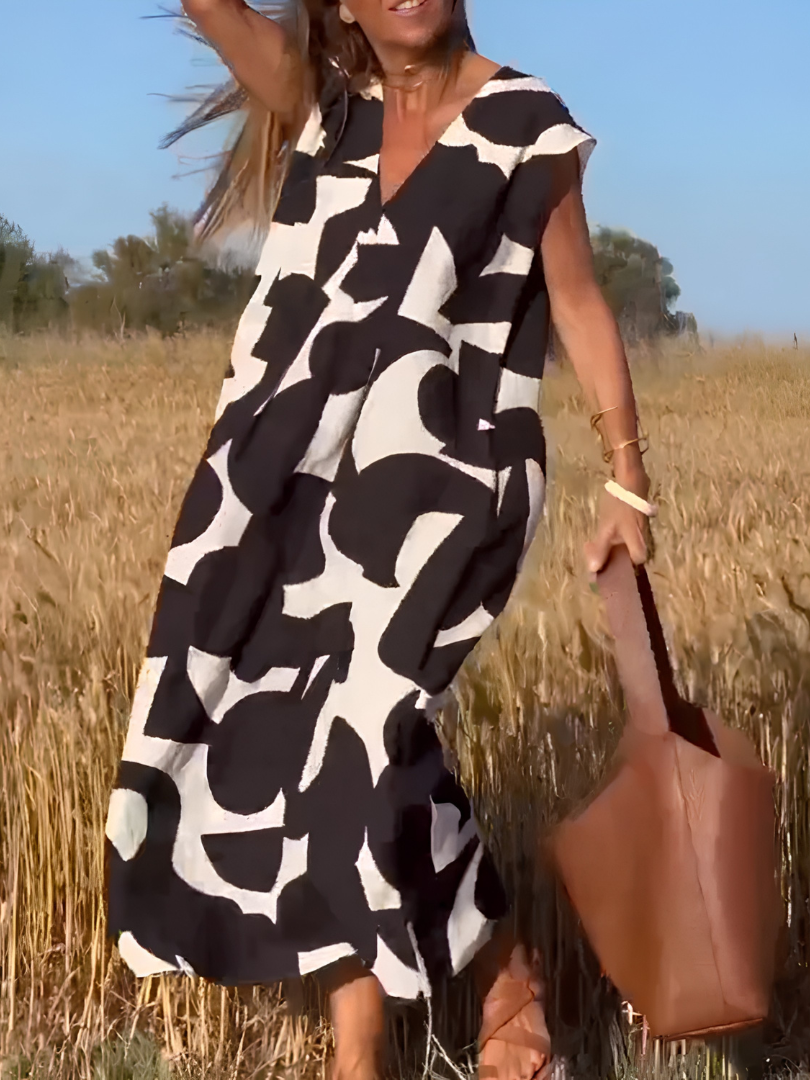 Charisma™ | Bold Abstract Print Maxi Dress