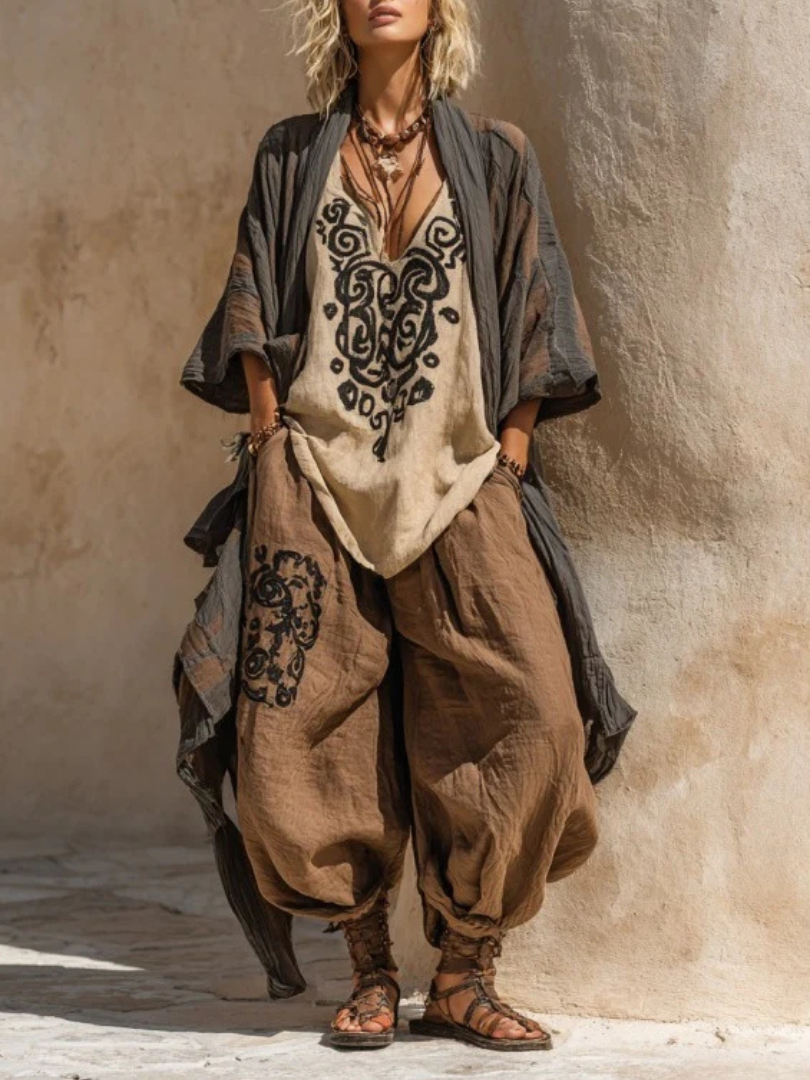 Delphia™ | Bohemian Art Print Three-Piece Set