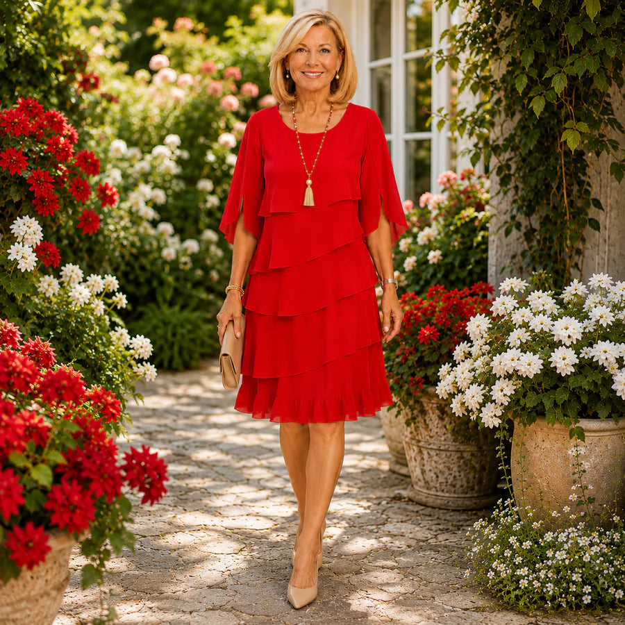 Susan™ | Elegant Ruffled Hem Dress
