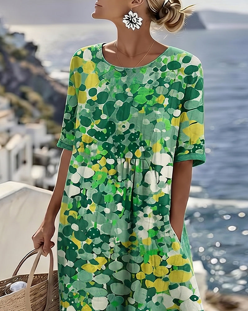 Elena™ | Elegant Floral Summer Midi Dress