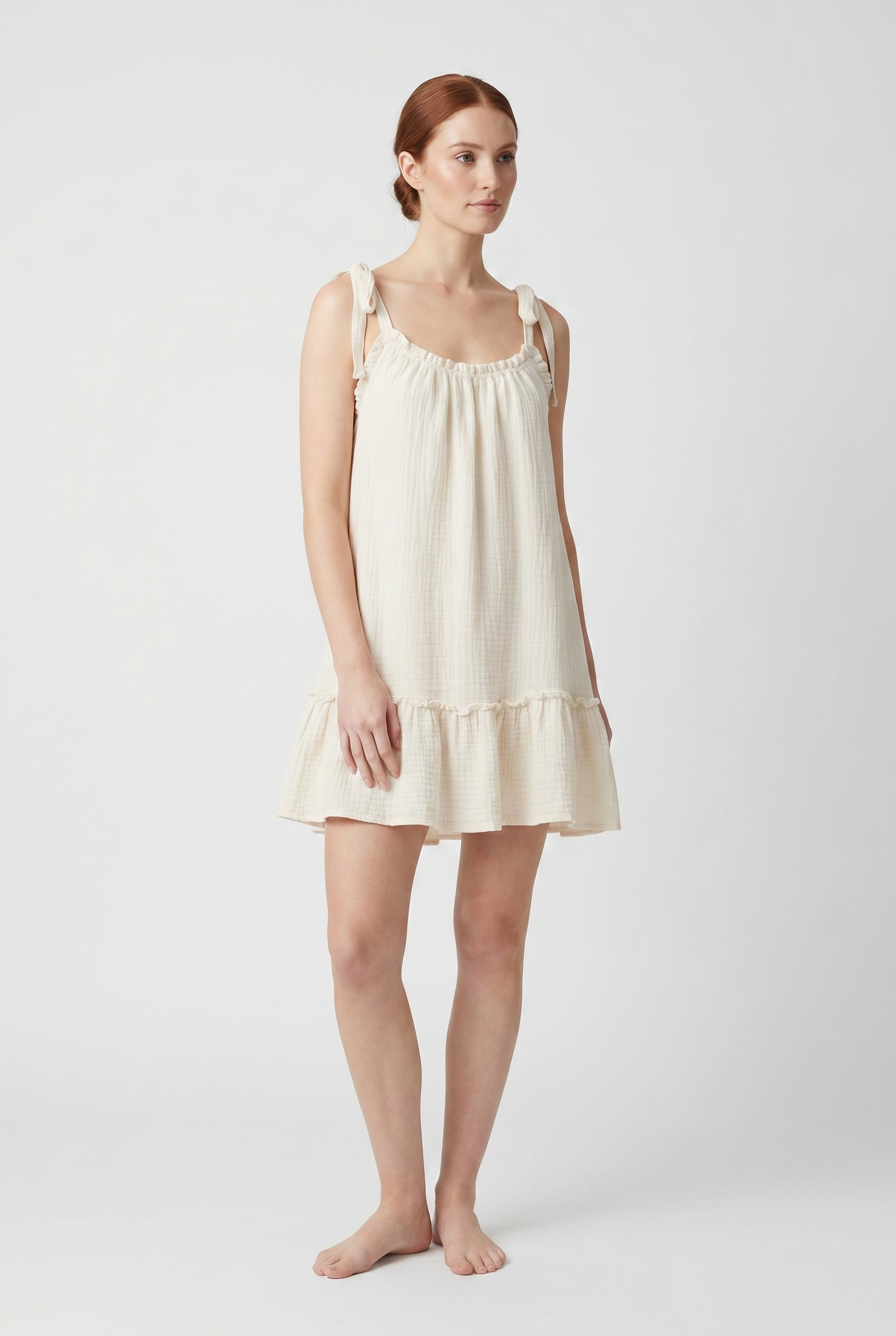 Helena | Loose Mini Dress with Back Cut-Out