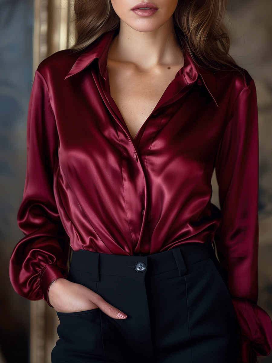 Miriam™ | Luxurious Shine For Elegant Evenings Blouse