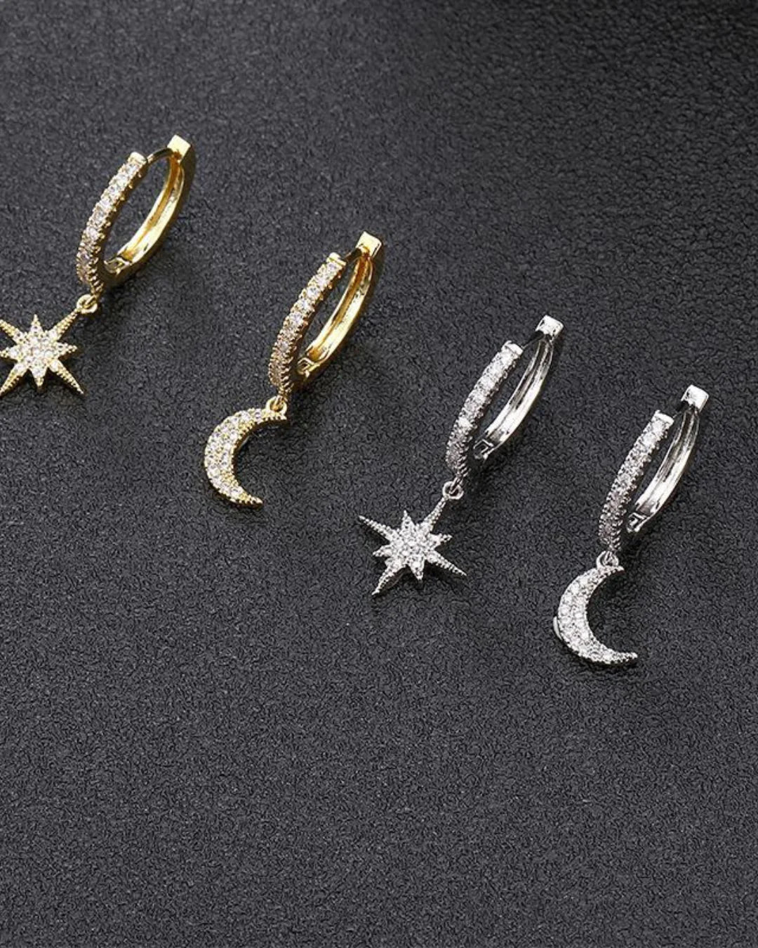 Zora | Sterling Silver Star Hoops