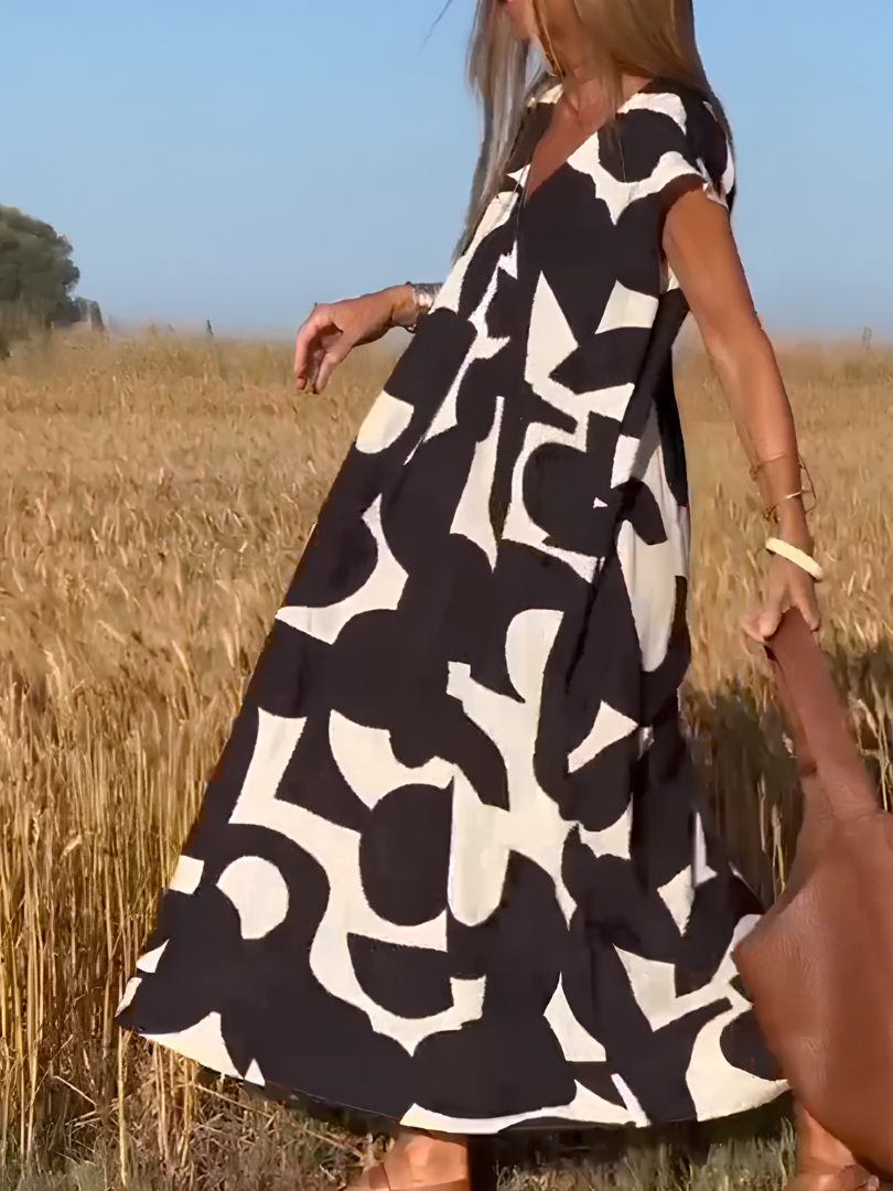 Charisma™ | Bold Abstract Print Maxi Dress