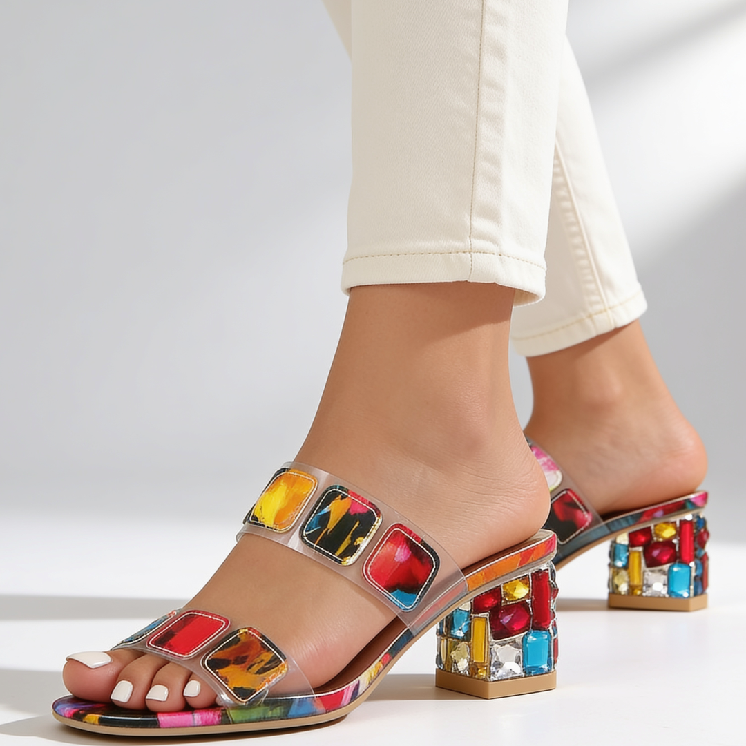 Cassie Jewel Heel Sandals