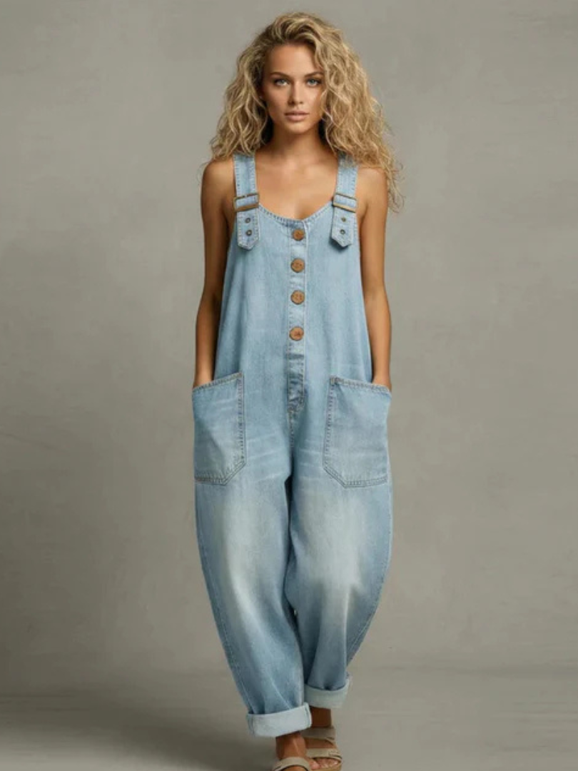 Alexis™ | Denim Sleeveless Jumpsuit