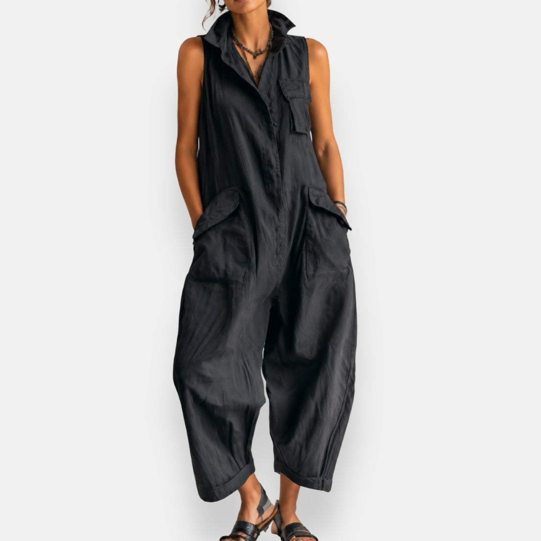 Peyton™ | Relaxed Utility Pocket Sleeveless Jumpsuit