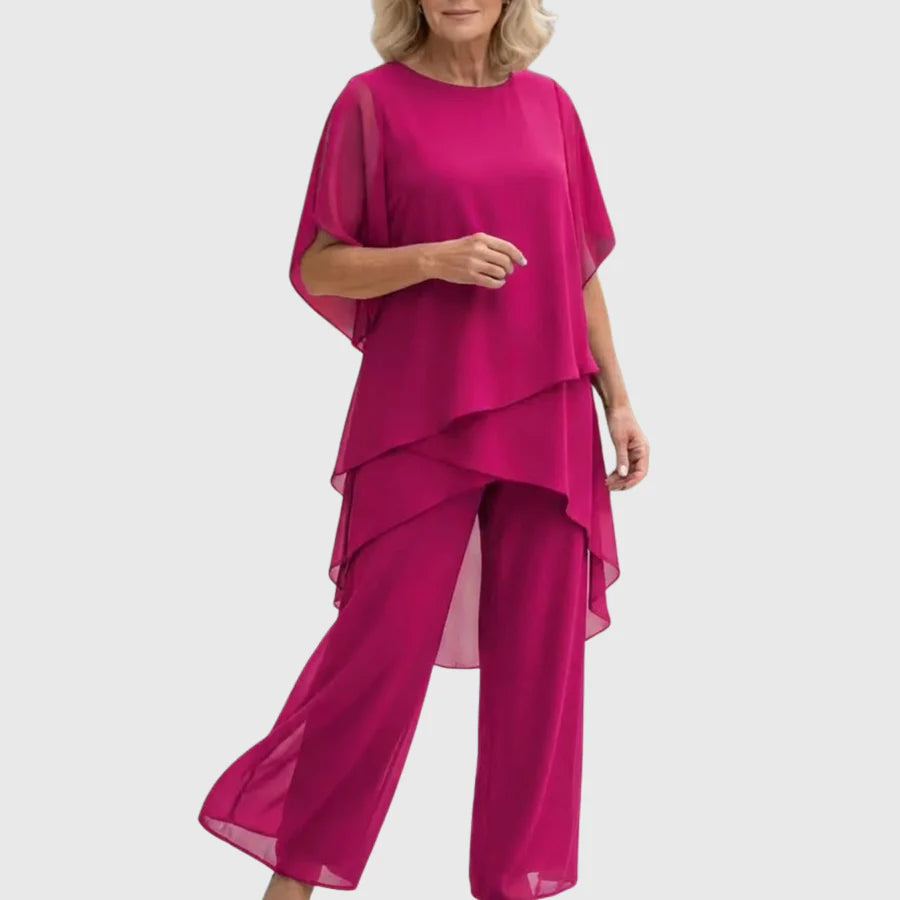 Sarah™ | Elegant Draped Hem 2-piece Set