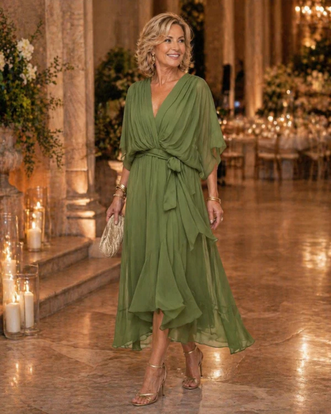 Monica | Elegant V-Neck Dress