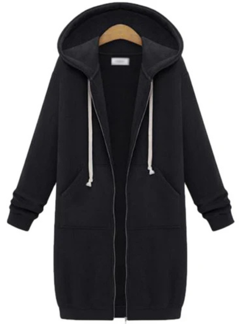Evelina™ | Relaxed Fit Long Zip Hoodie