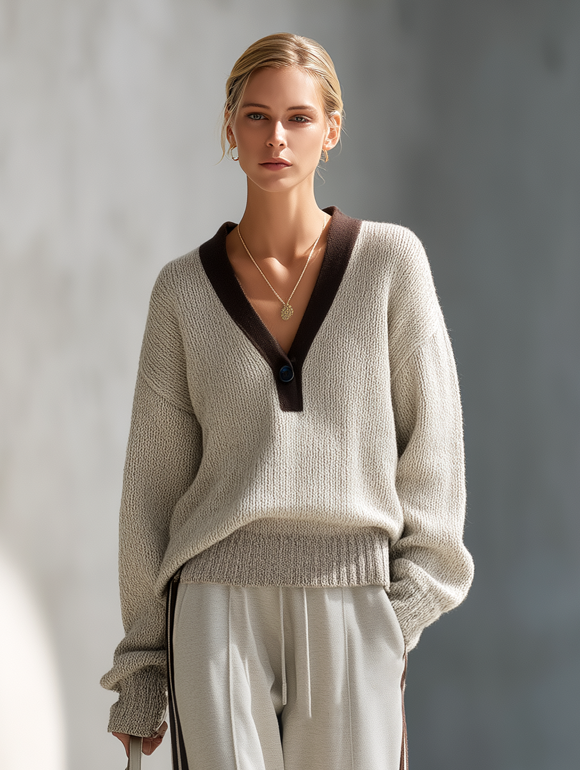 Olivia | Color-Block Knit Two-Piece Set