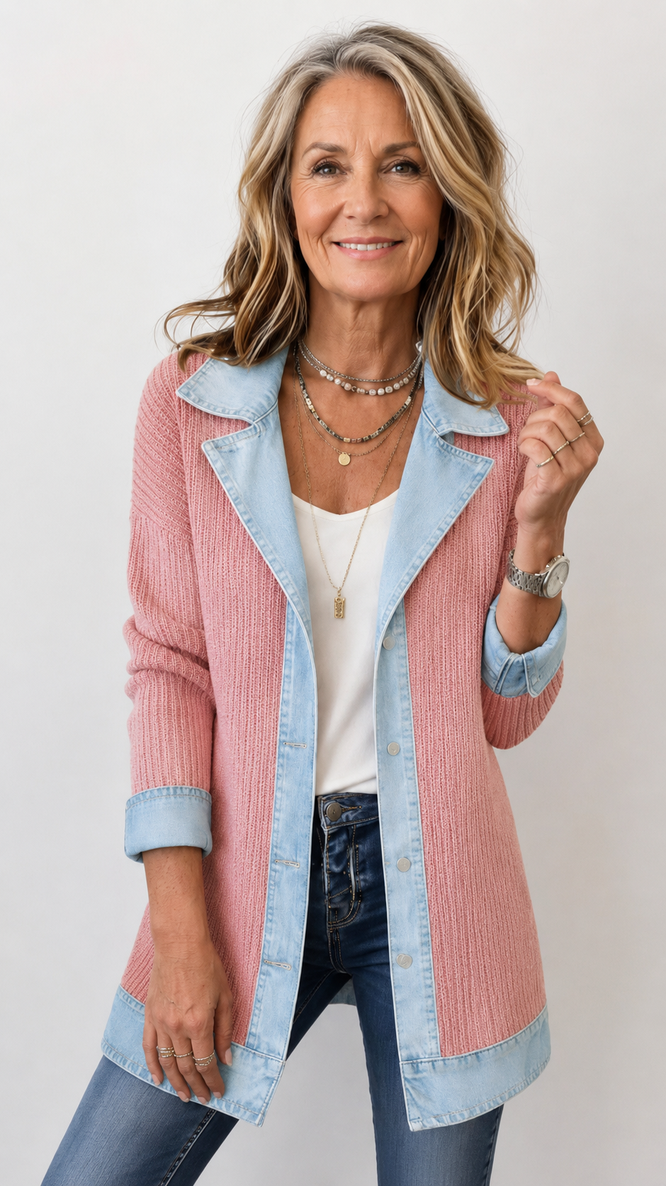 Margaret | Layered Knit Jacket