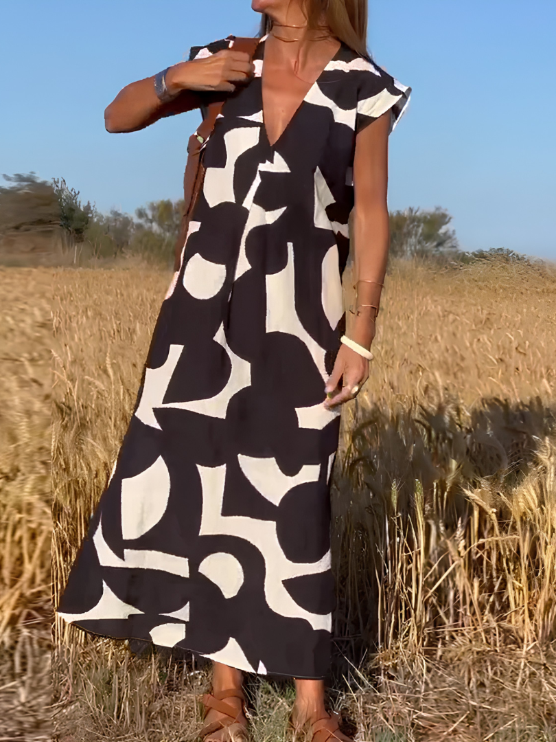 Charisma™ | Bold Abstract Print Maxi Dress