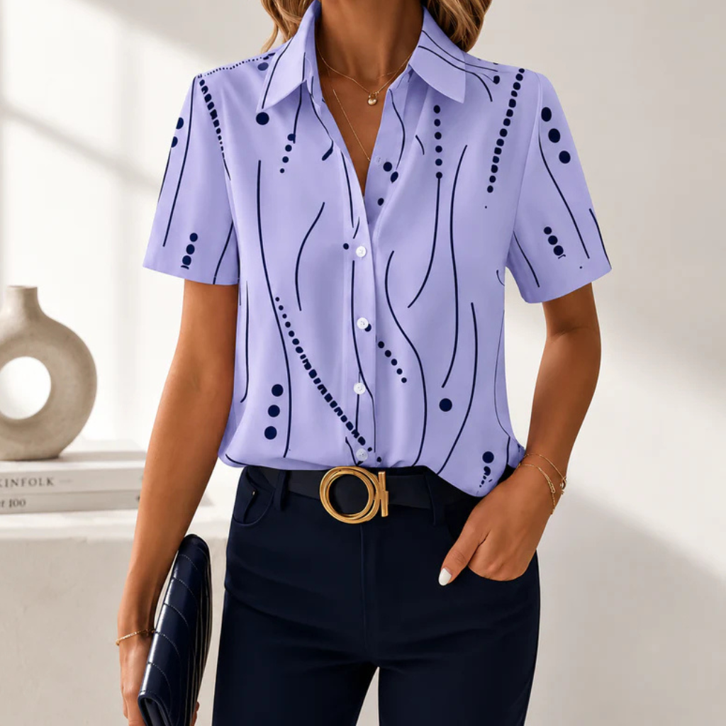 Maren™ | Abstract Print Blouse