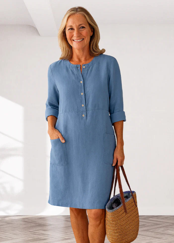 EVI | Casual women's dress with a loose fit and timeless look for everyday wear