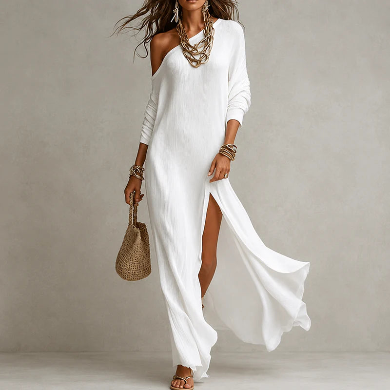 Soraya™ | Elegant Asymmetrical Maxi Dress