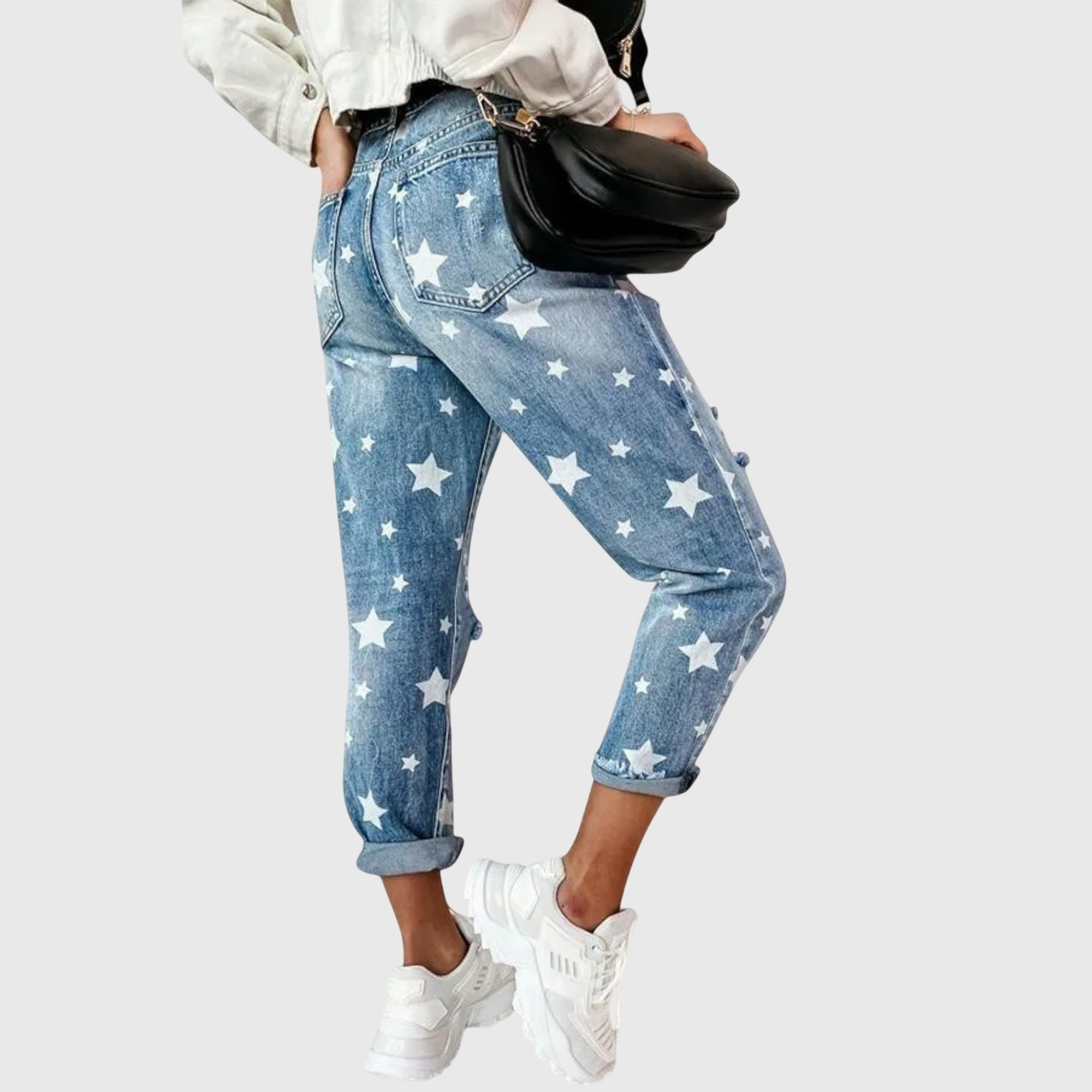 Elsie | Relaxed Star-Print Jeans