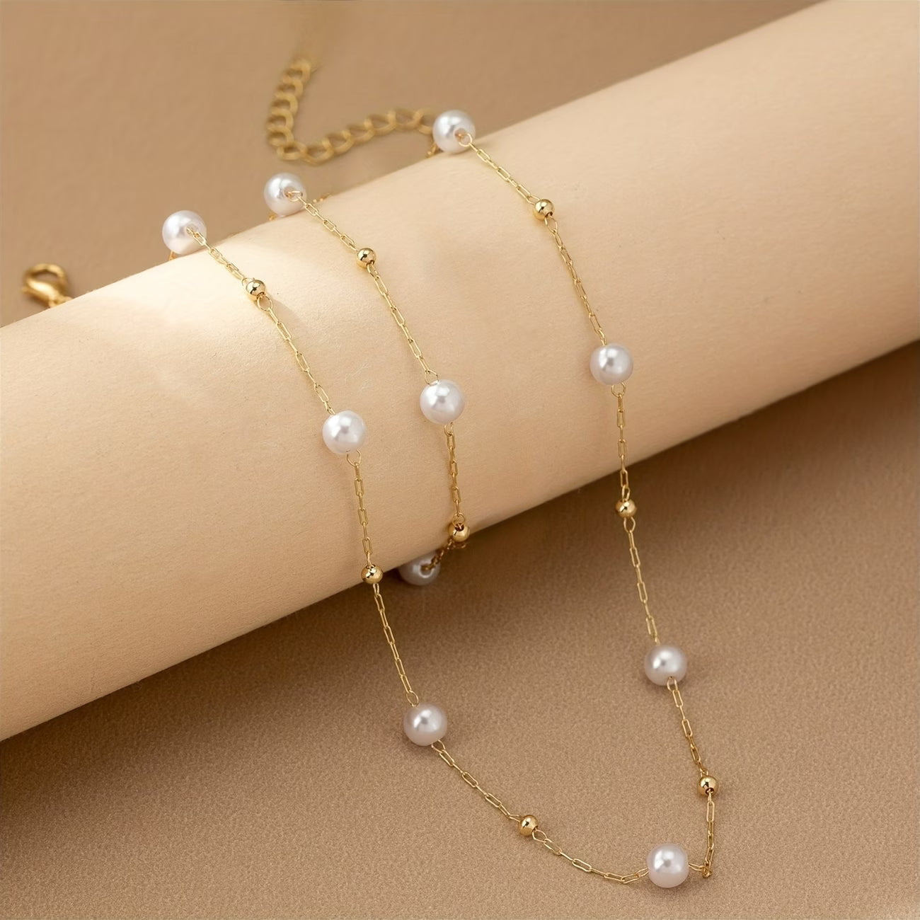 Dainty Pearl Chain Jewellery Set