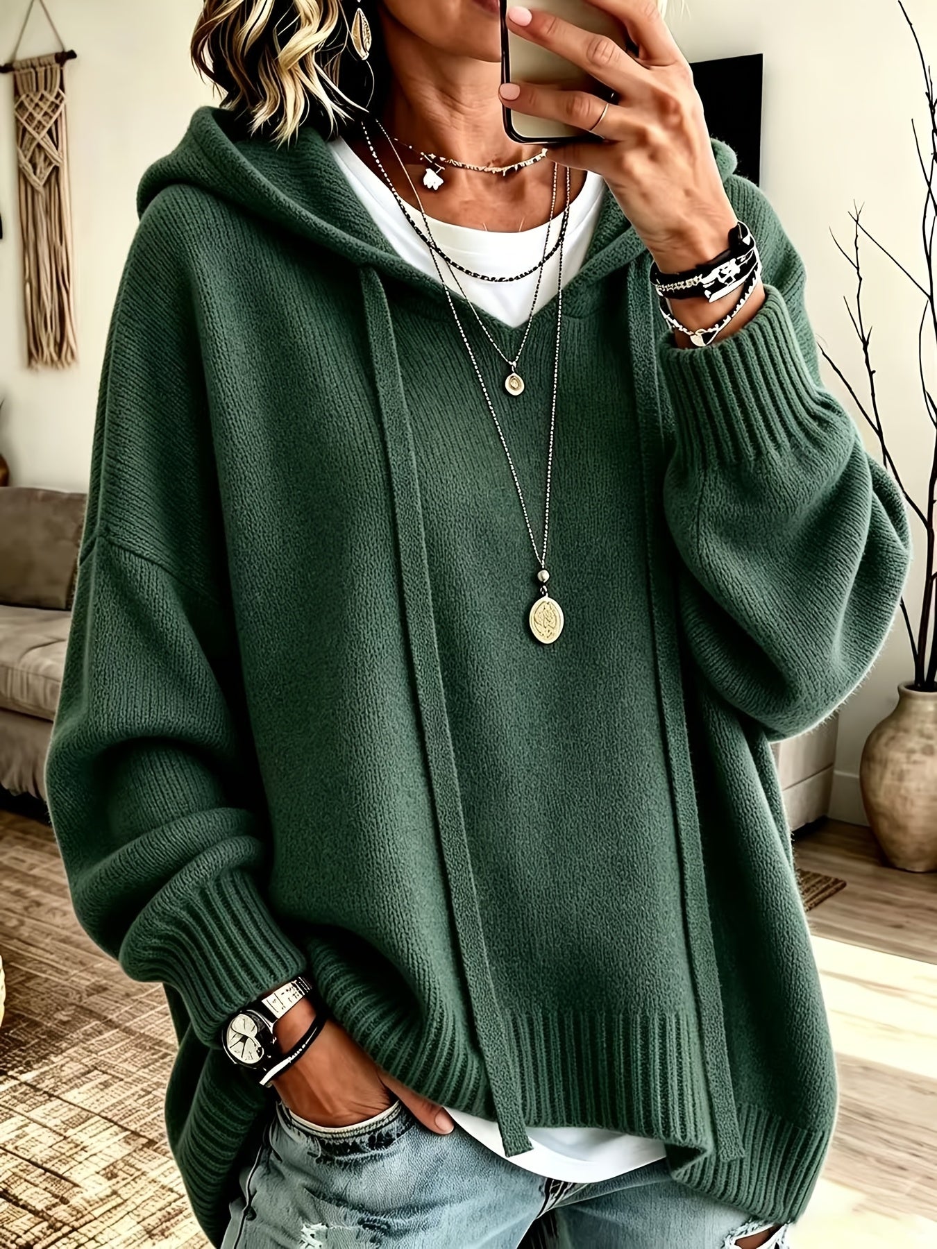 Averelle™ | Casual Loose Fit Hooded Sweater