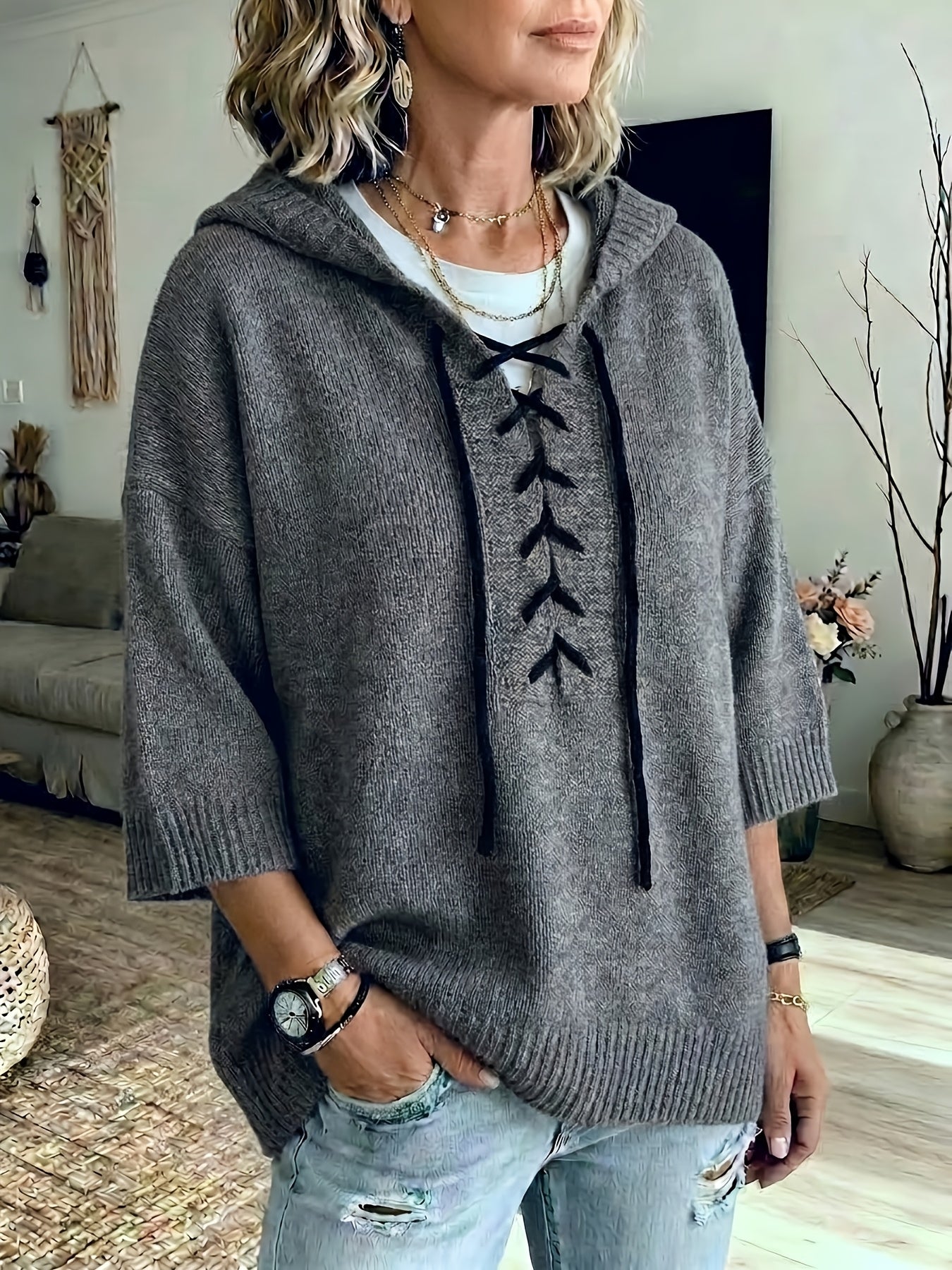 Glenda™ | Floral Batwing Hooded Cardigan