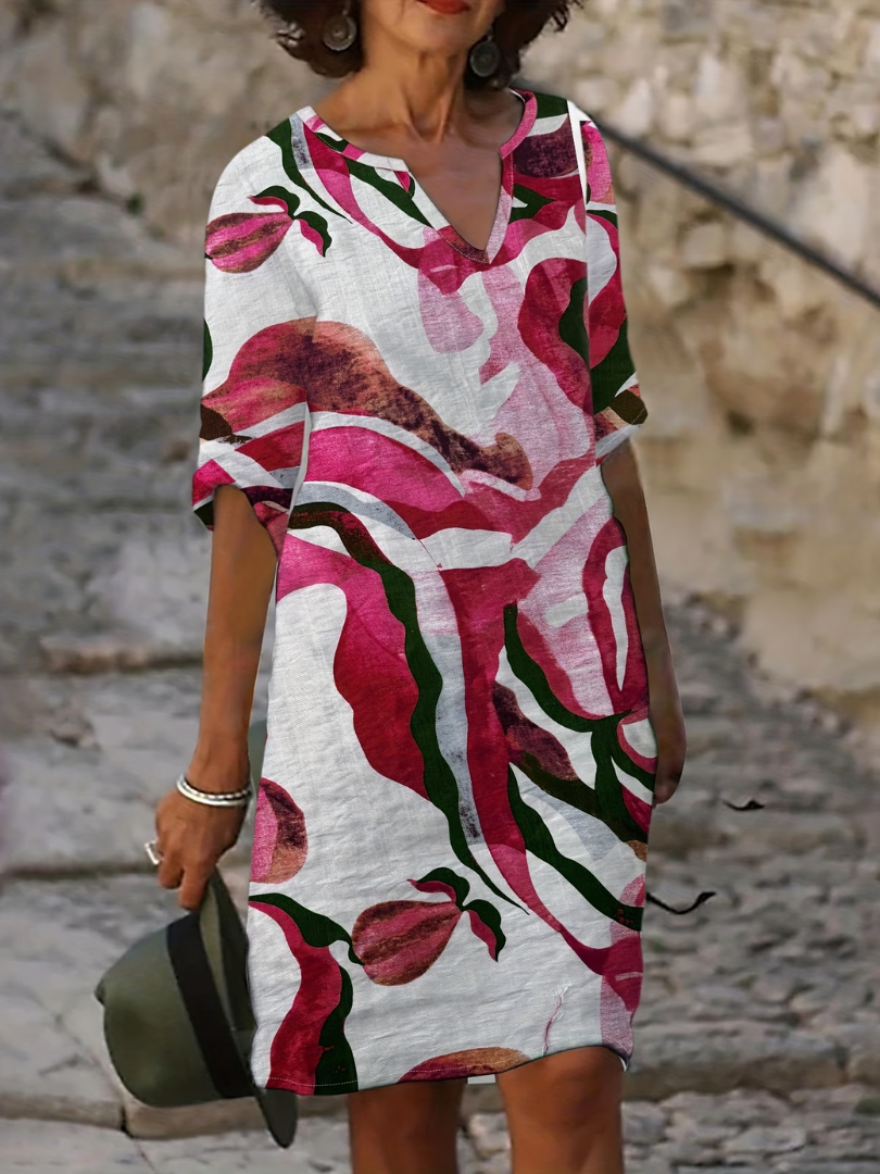 Nahla™ | Artistic Print Casual Everyday Dress