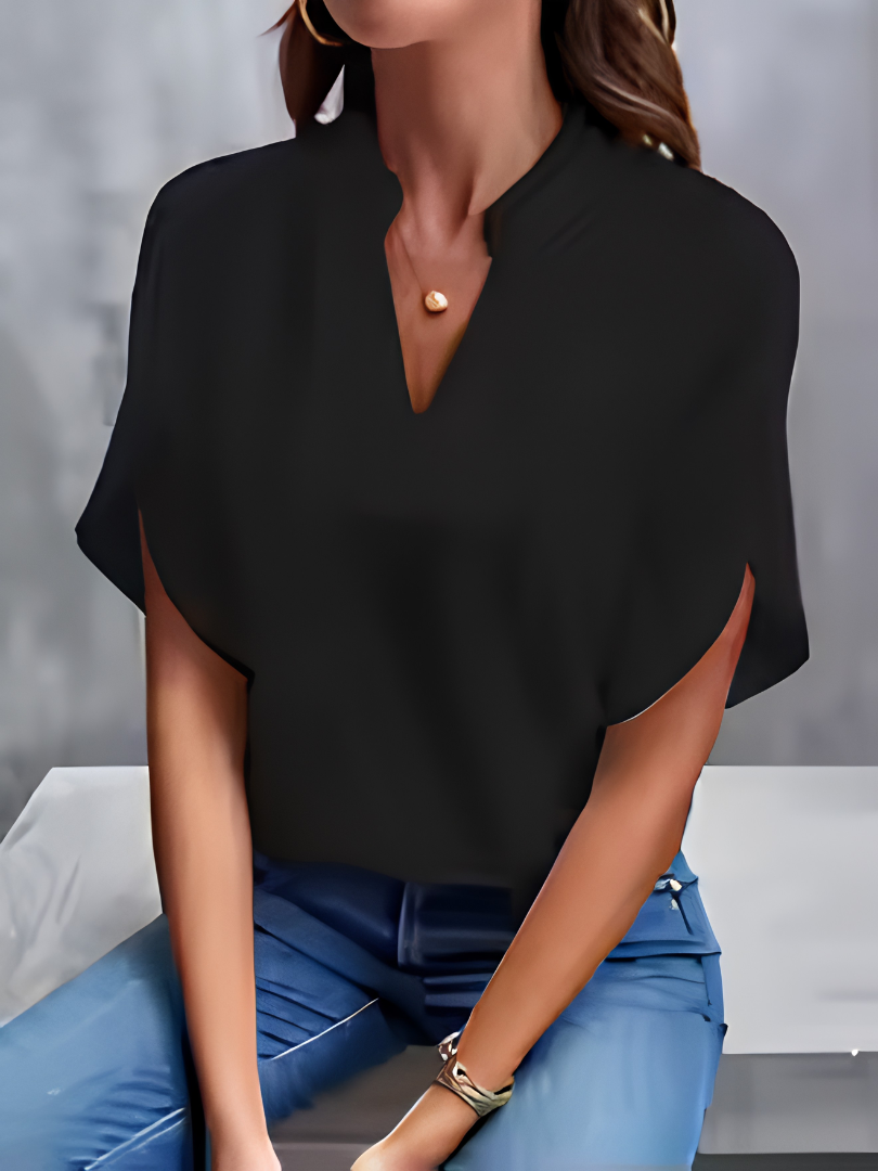 Margaux™ | Elegant Everyday V-Neck Blouse