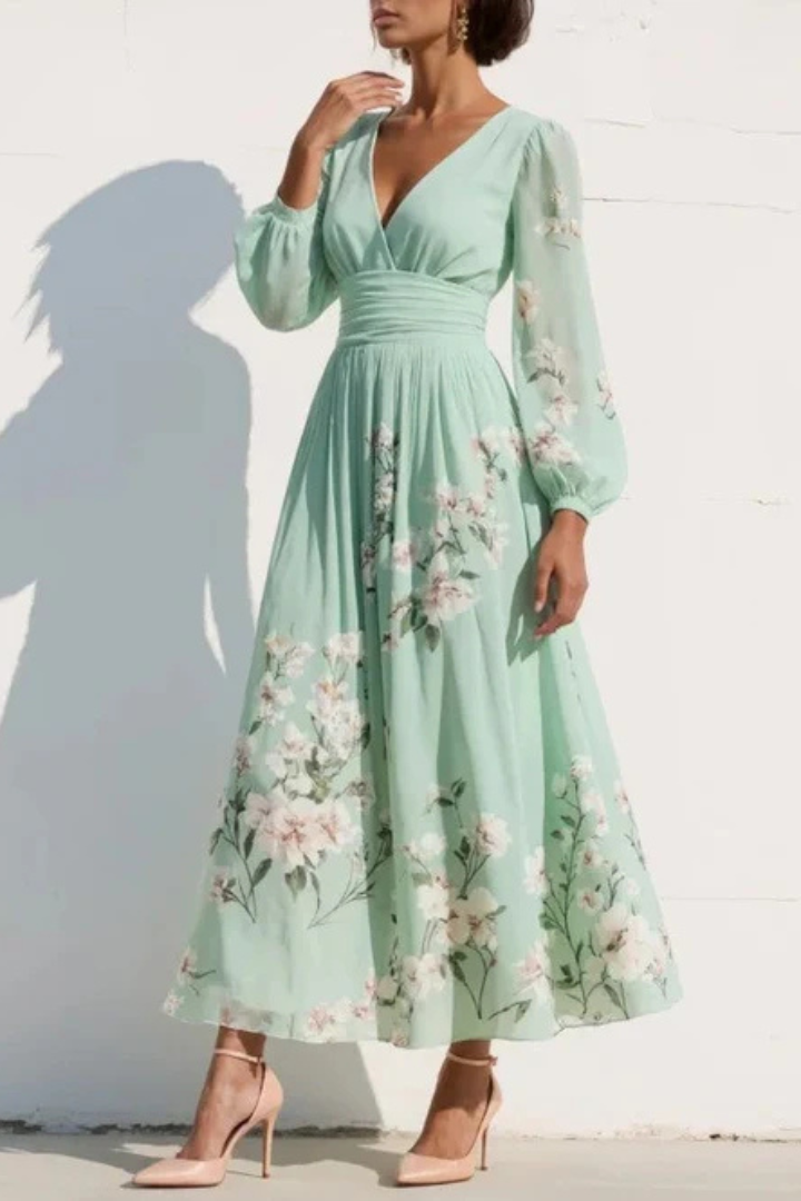 Carol™ | Elegant Floral Midi Dress
