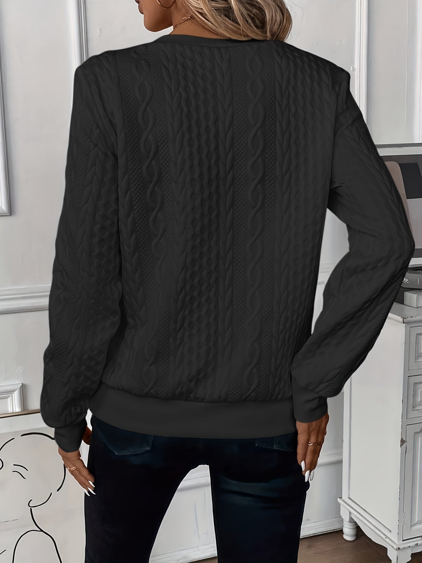 Dawn™ | Cozy Cable Knit Half Zip Sweater