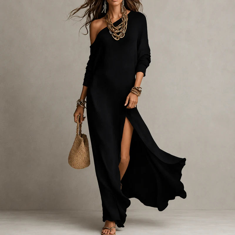 Soraya™ | Elegant Asymmetrical Maxi Dress