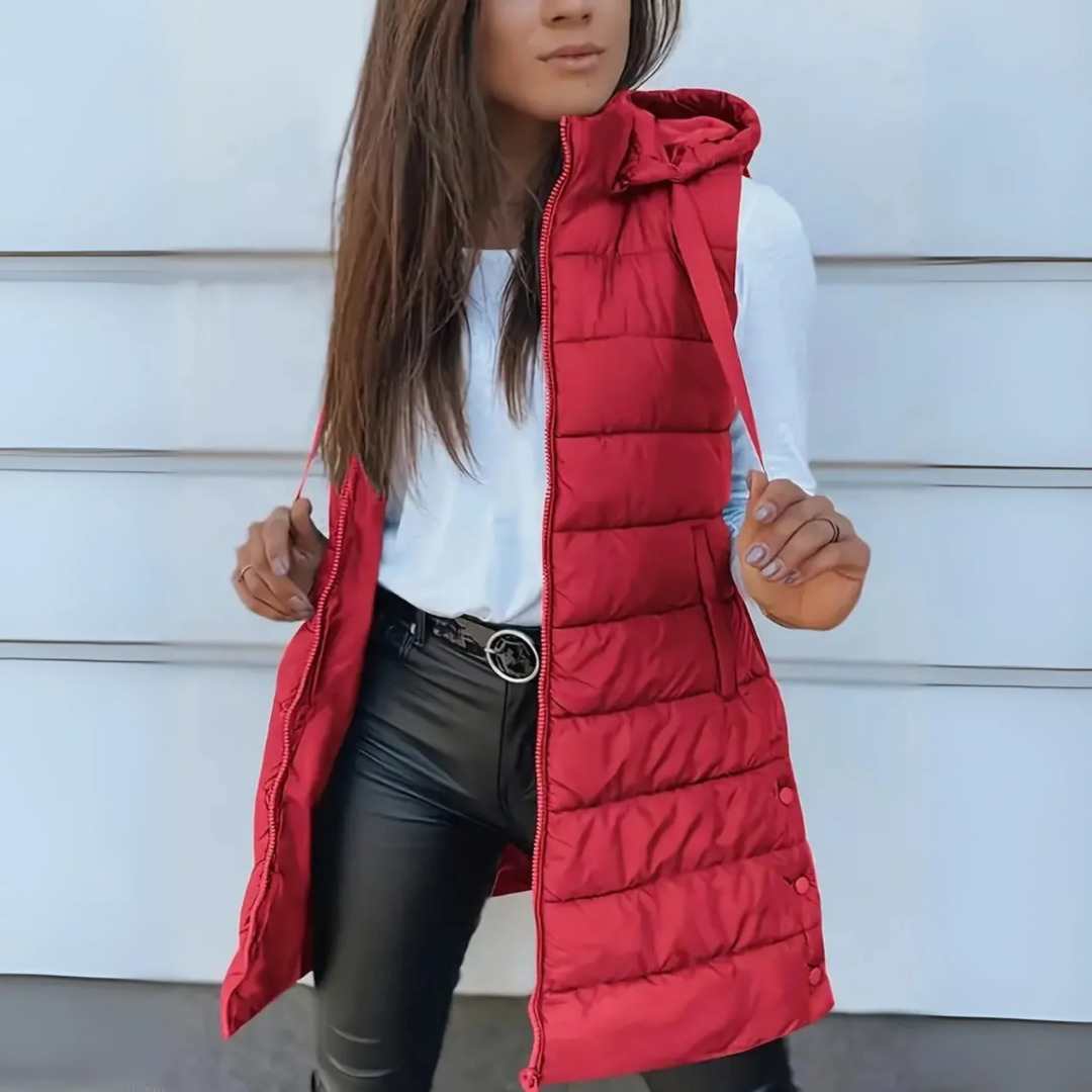 Orlina™ | Casual Sleeveless Long Puffer Vest