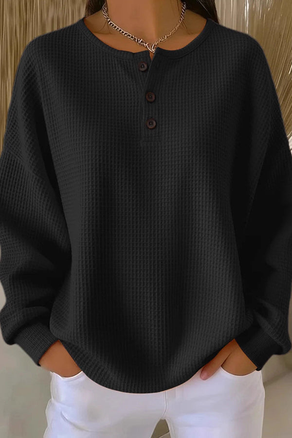 Lily & Lune™ | Loose-Fitting Blouse with Buttons