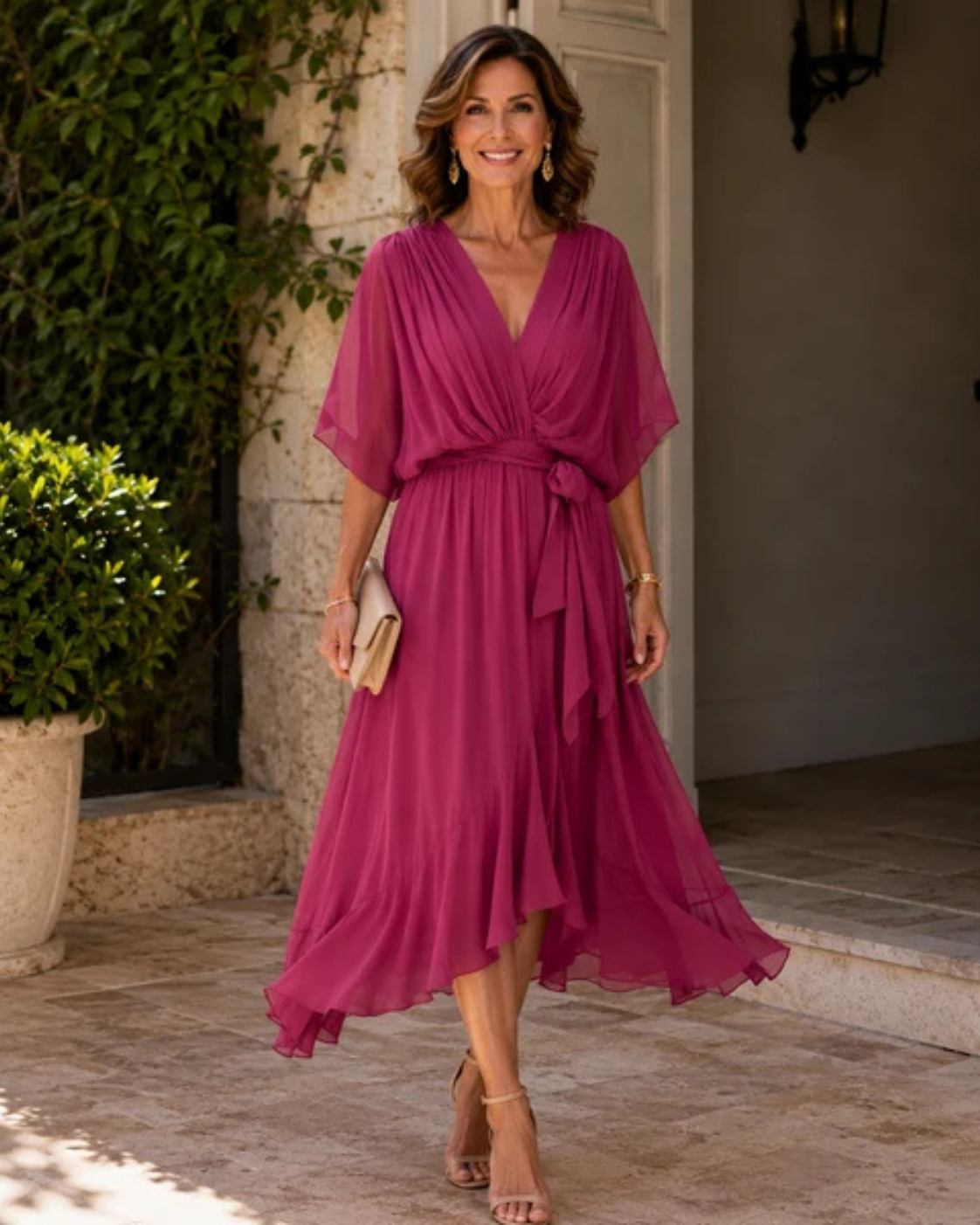Monica | Elegant V-Neck Dress