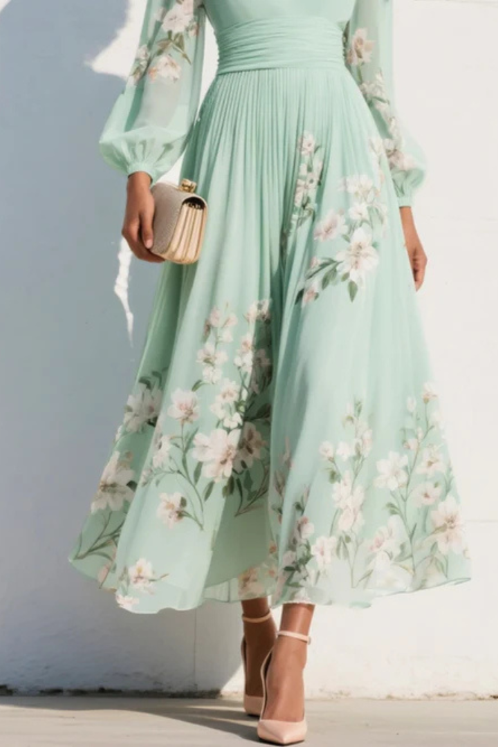 Carol™ | Elegant Floral Midi Dress