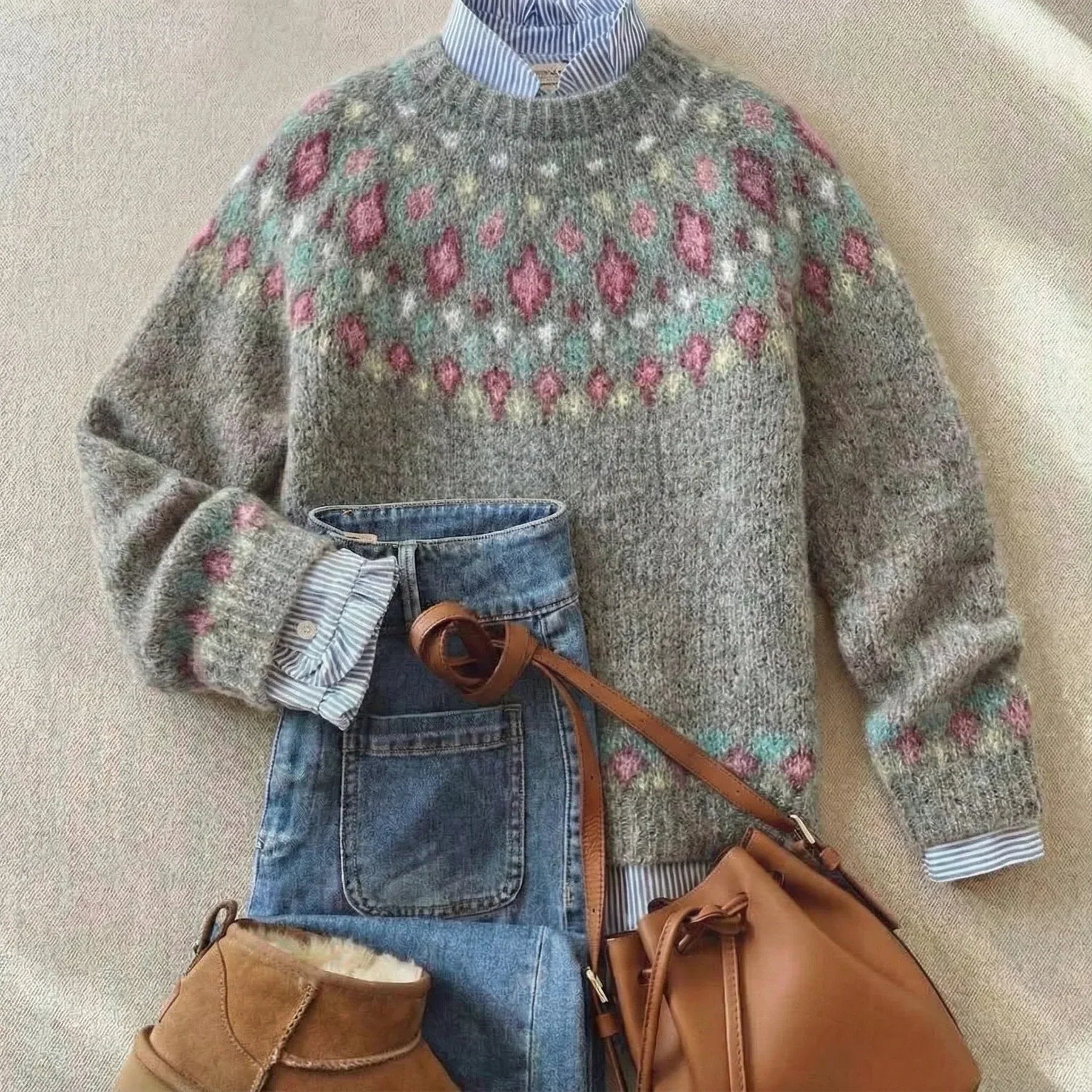 Rebecca™ | Chic Vintage Knit Sweater