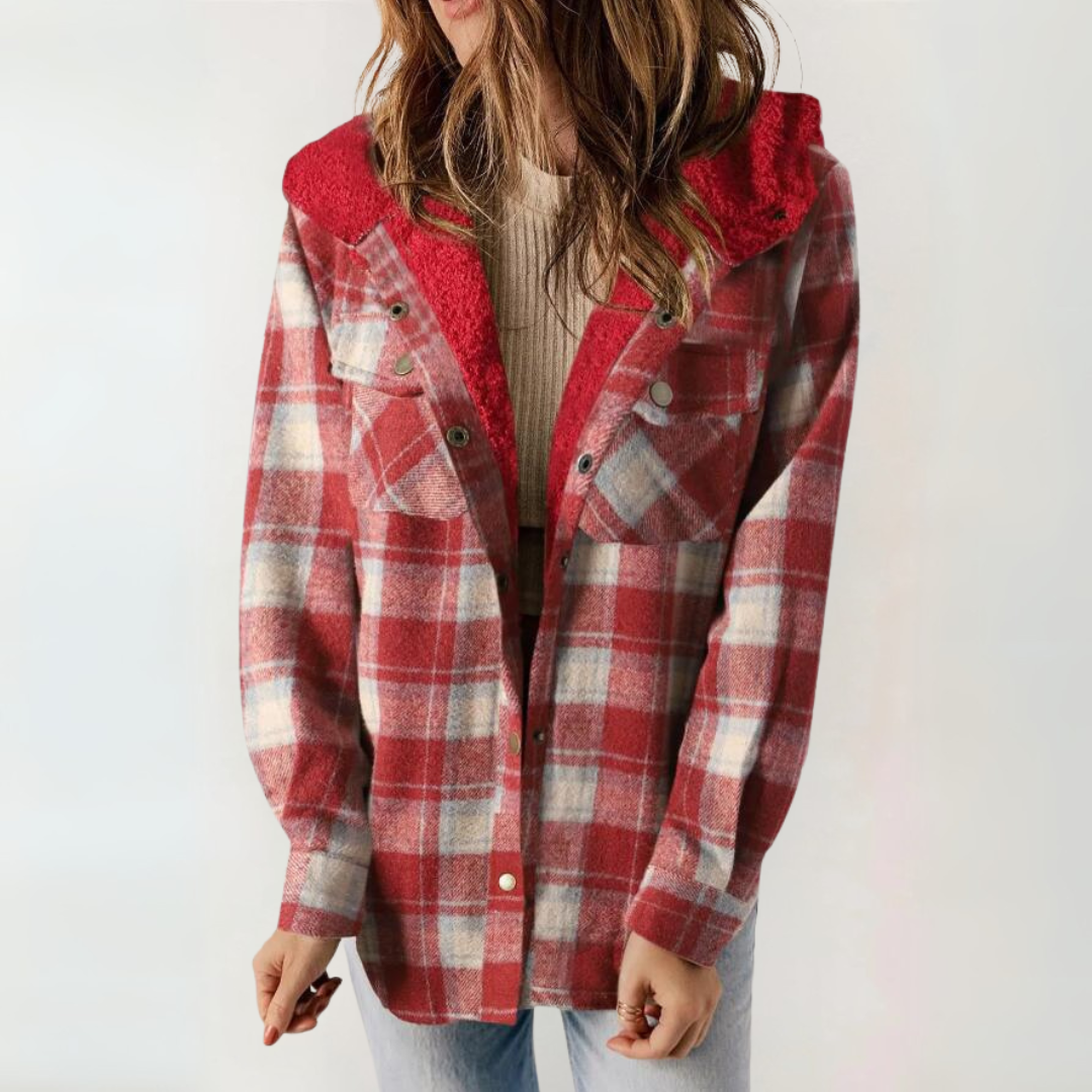 PERESA™ - Casual Long Sleeve Button Front Hooded Coat