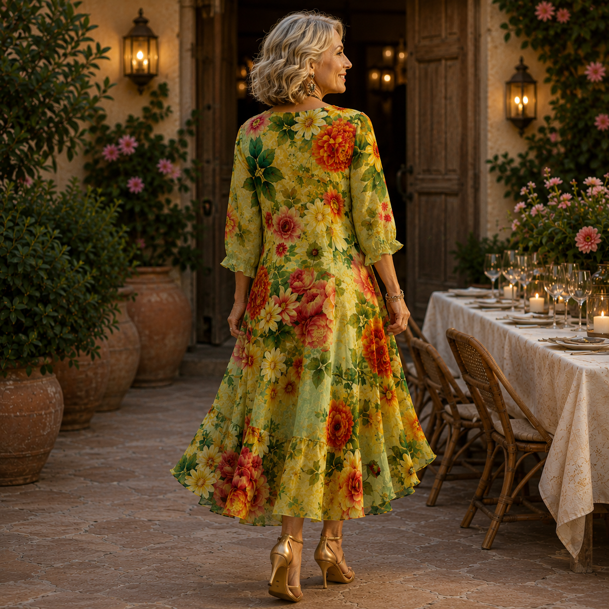 Janessa | Effortless Floral Midi Dress ๐ฟ
