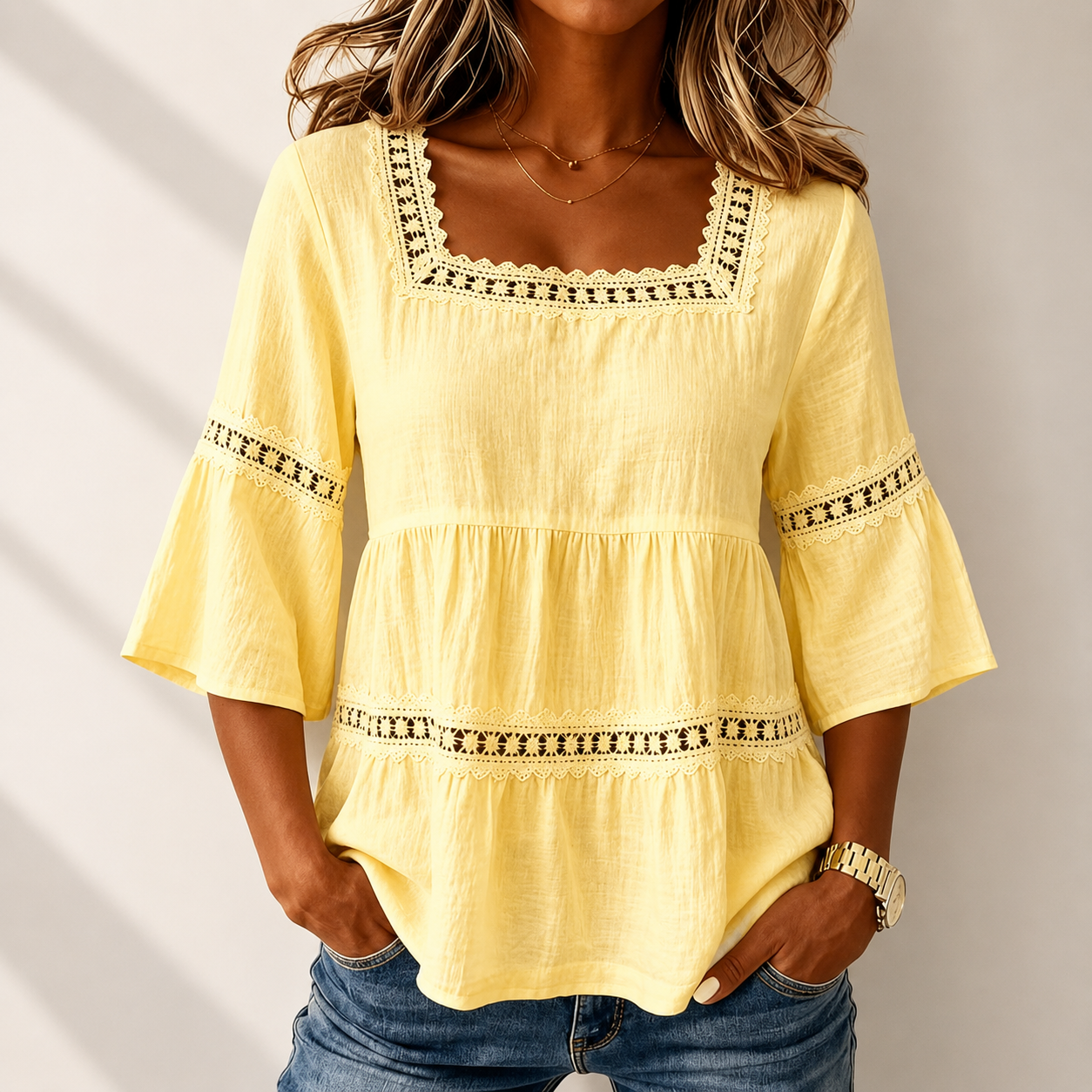 Sylvia™ | Flowing Tiered Layers Stylish Blouse