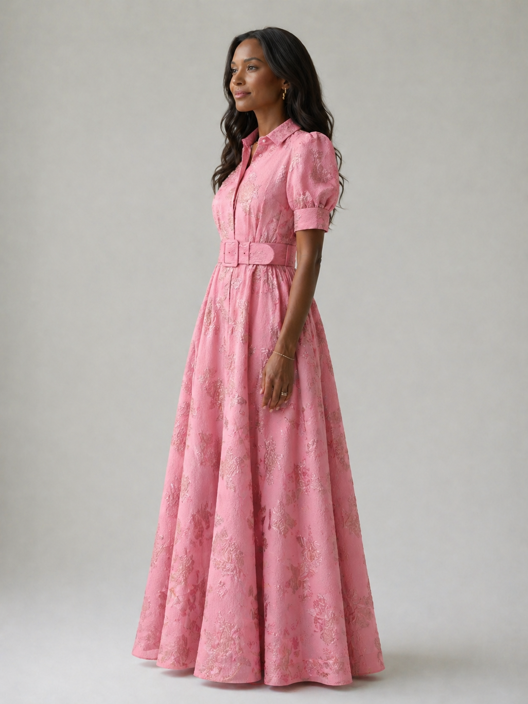 Jodi™ | Belted Floral Maxi Dress