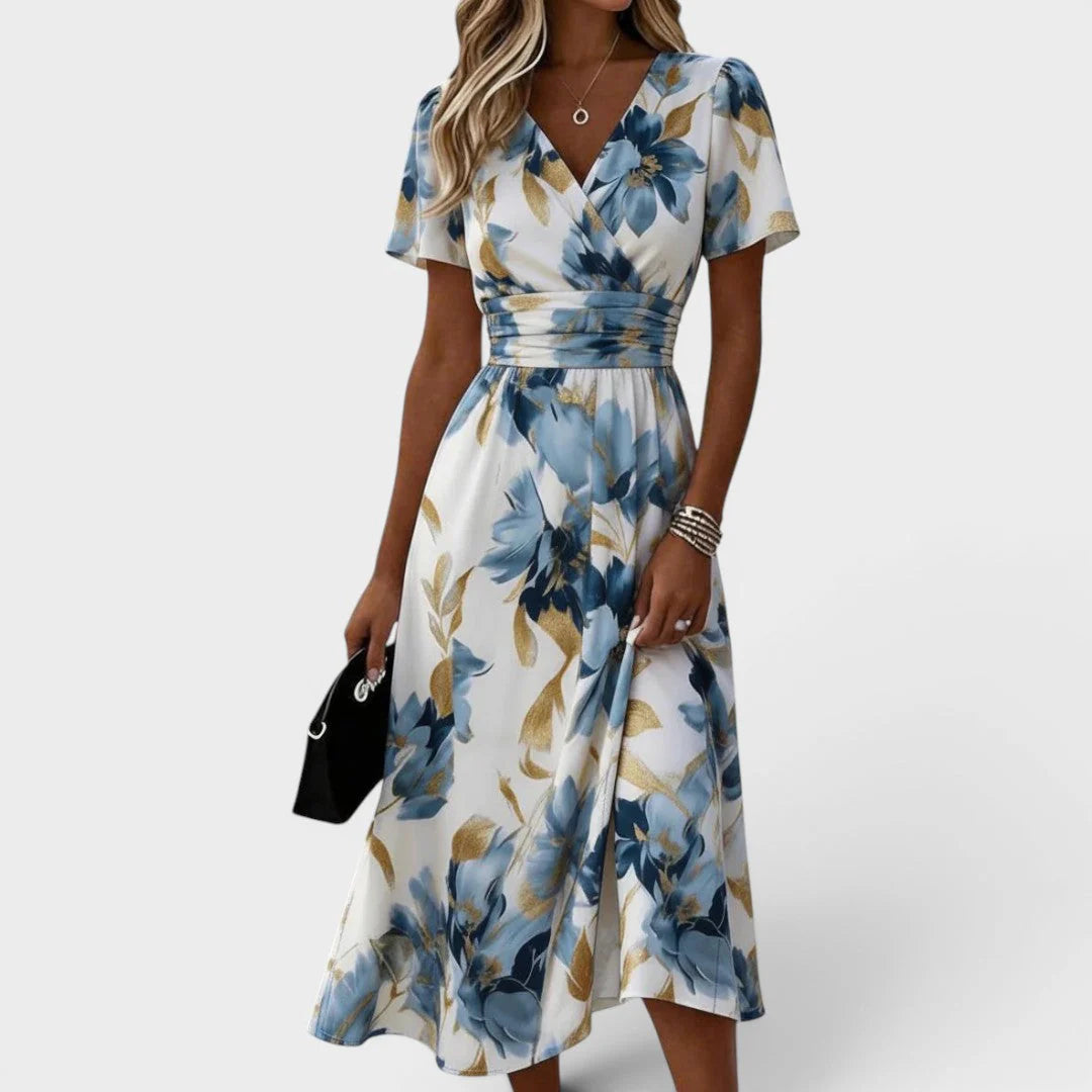 Tricia™ | Flattering Waist Tie Wrap Dress