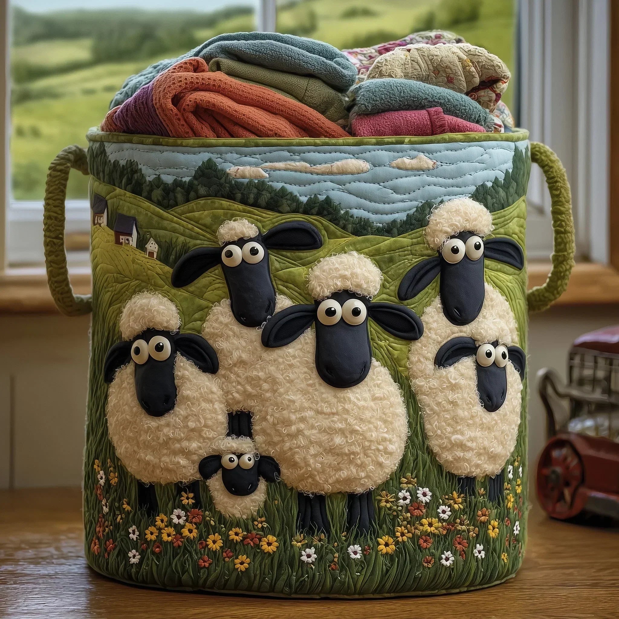 Aria™ | Hand-Quilted Sheep Basket