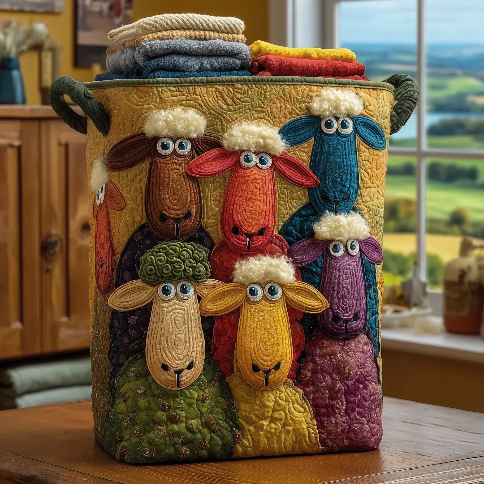 Aria™ | Hand-Quilted Sheep Basket